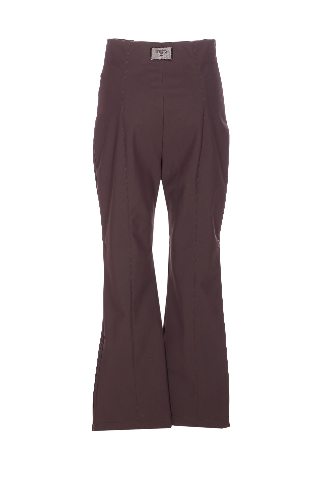 fendi trousers brown polyamide - women