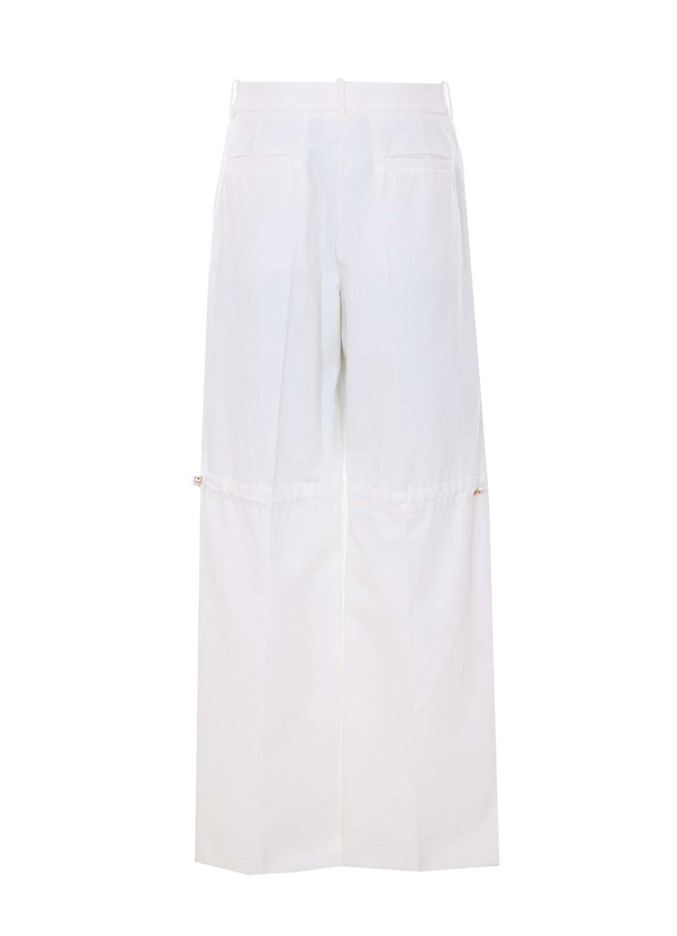 fendi trousers white cotton - women