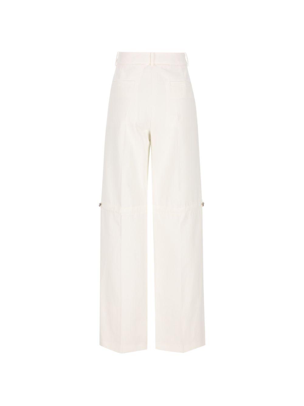 fendi trousers white cotton - women