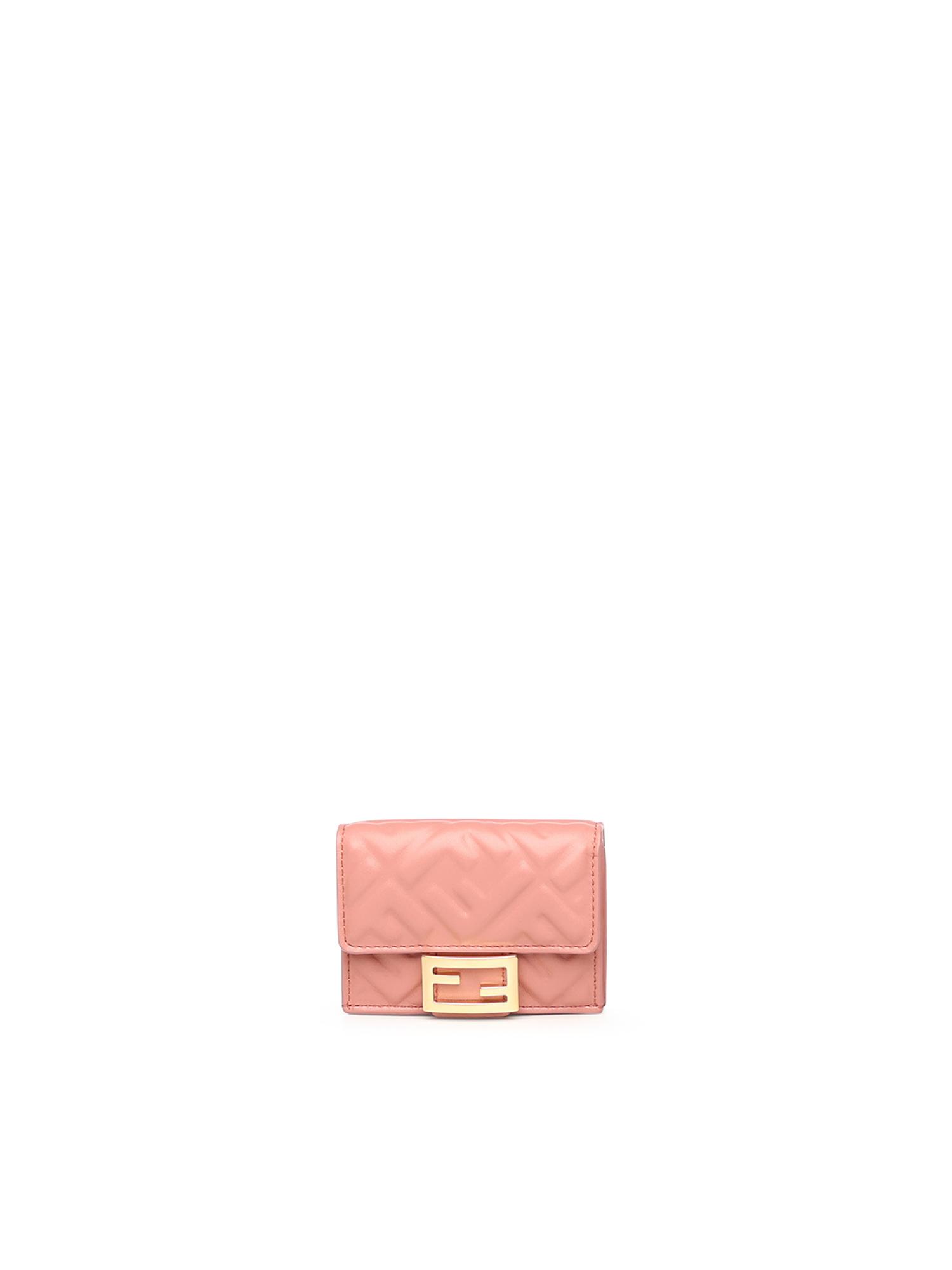 fendi wallets pink lambskin - women