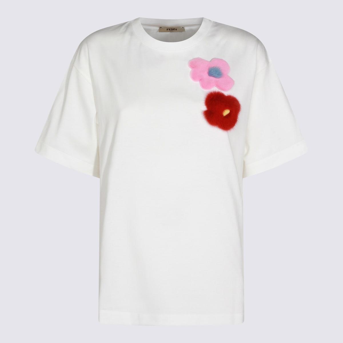 fendi white cotton t-shirt