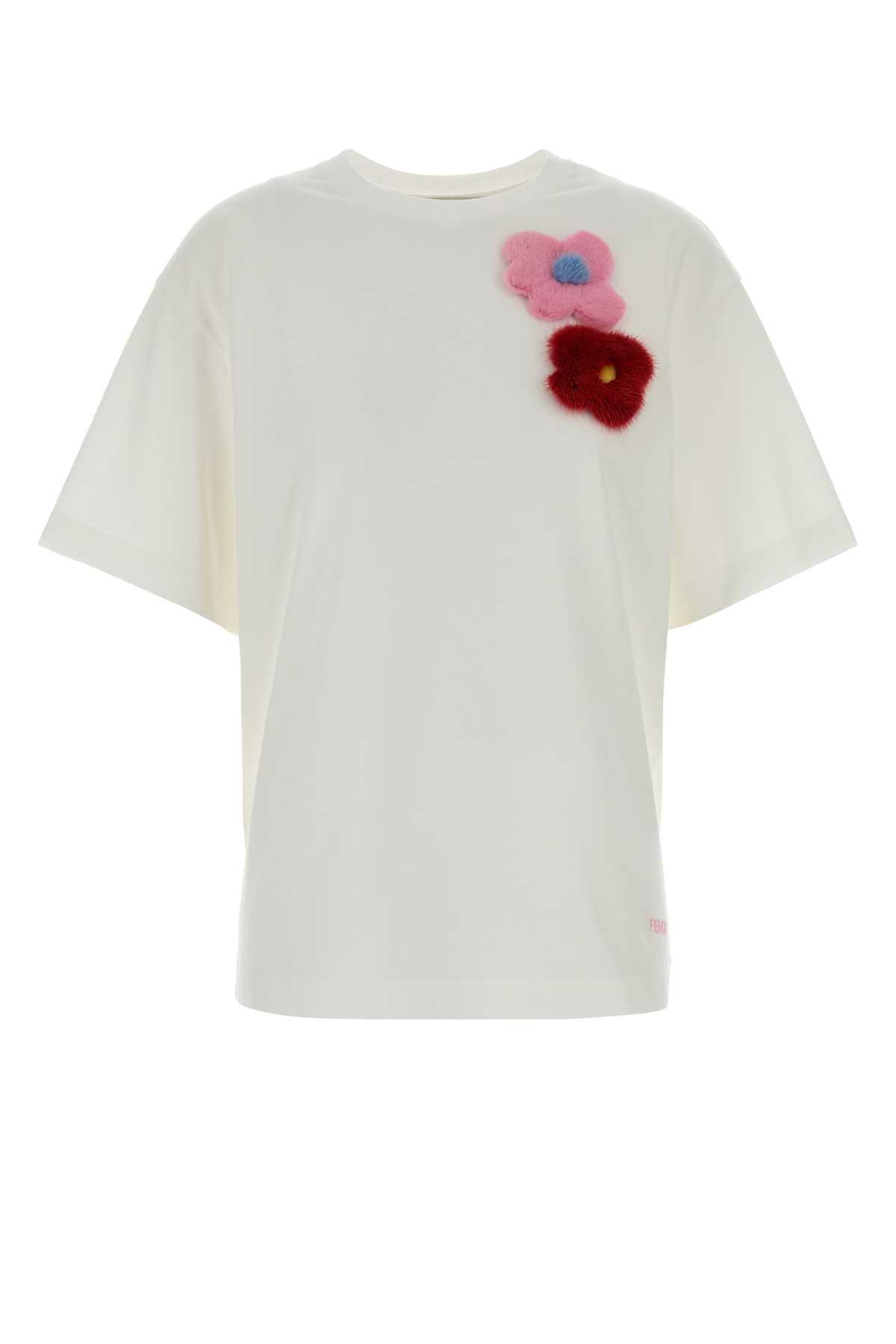 fendi white cotton t-shirt