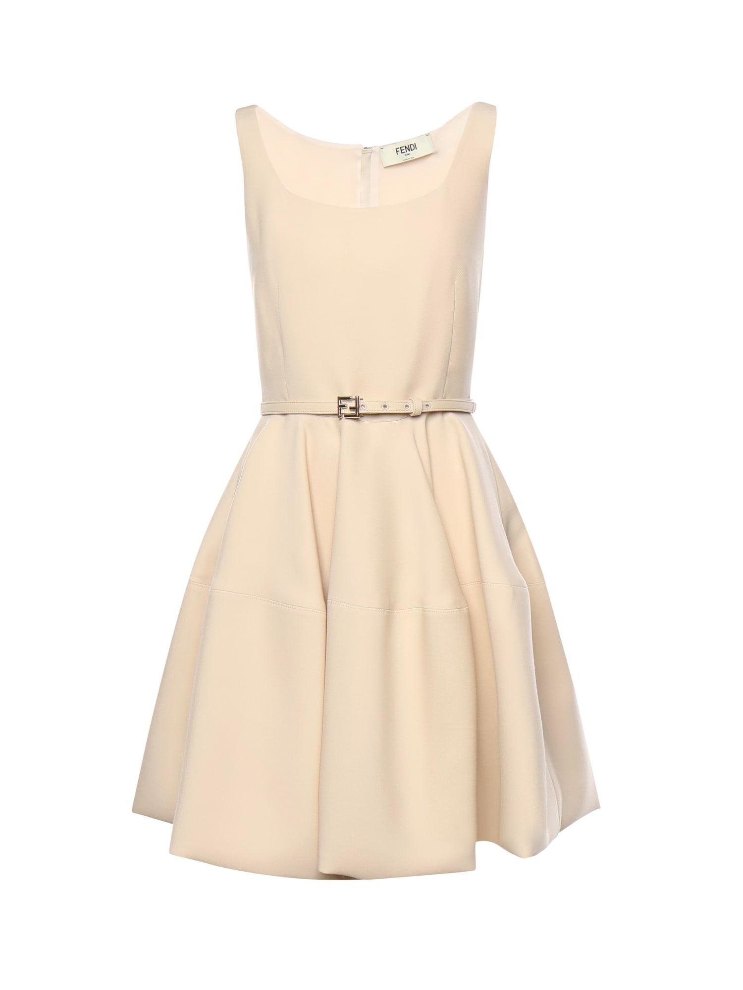 fendi wool and silk blend mini dress
