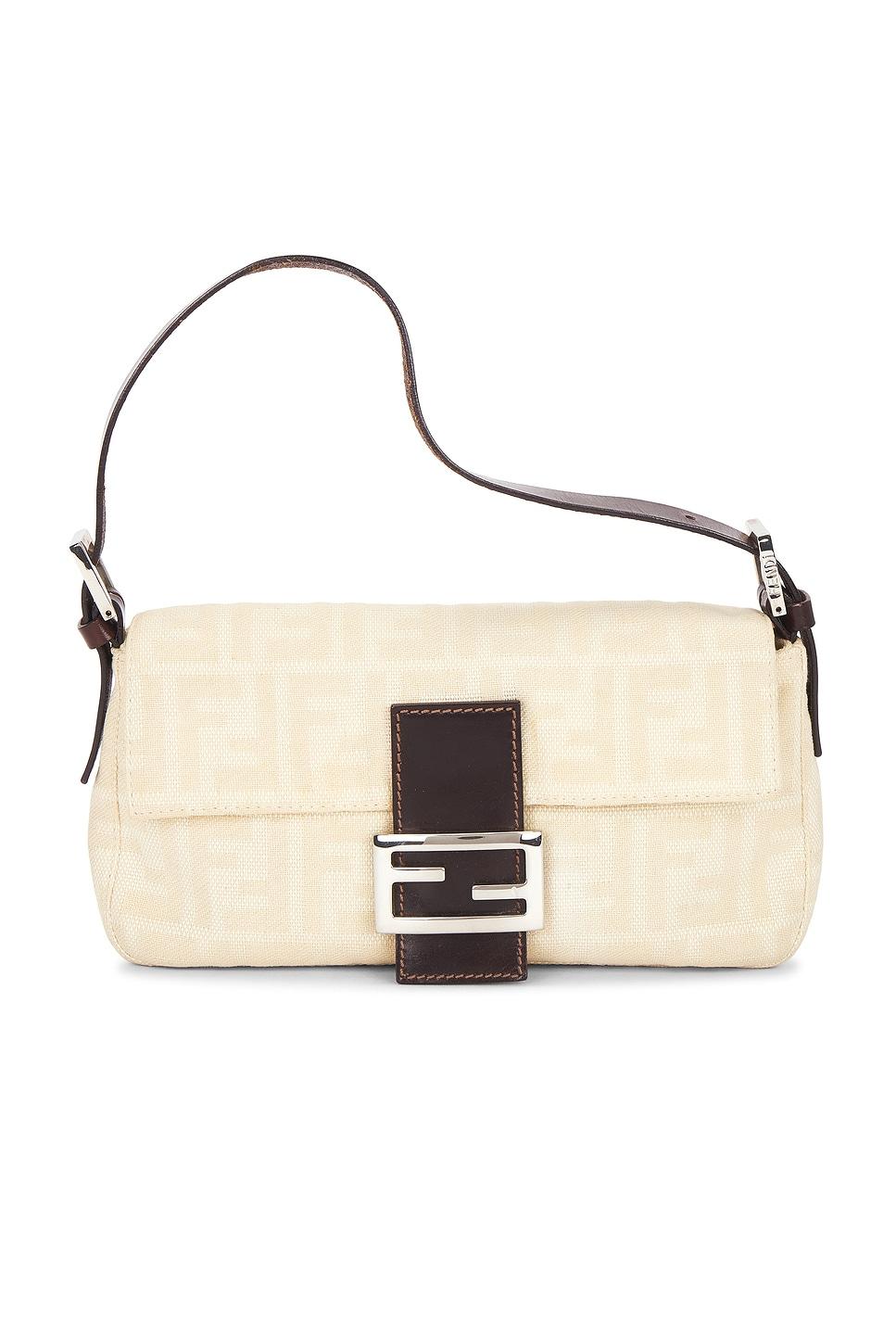 fendi zucca baguette shoulder bag