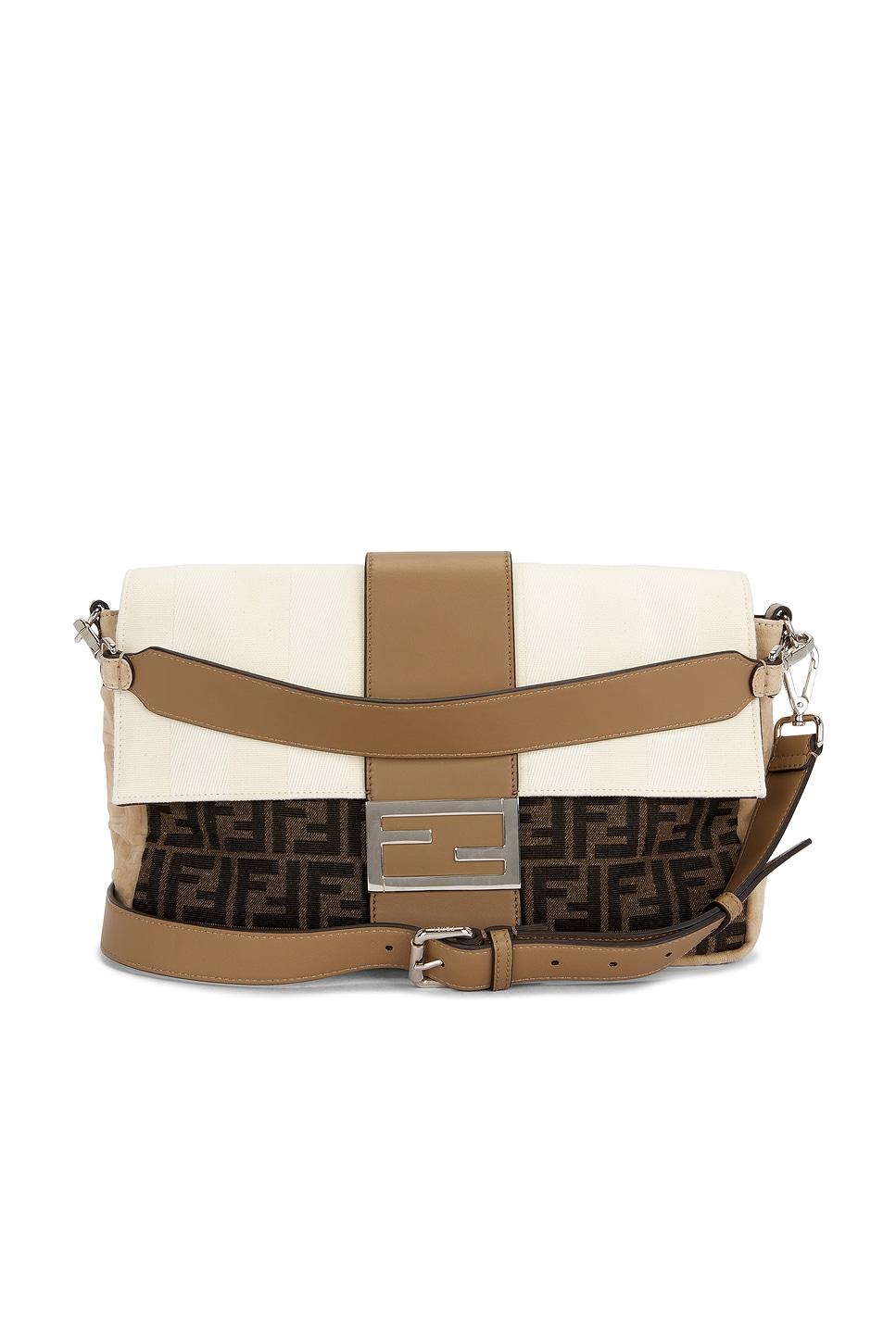 fendi zucca baguette shoulder bag
