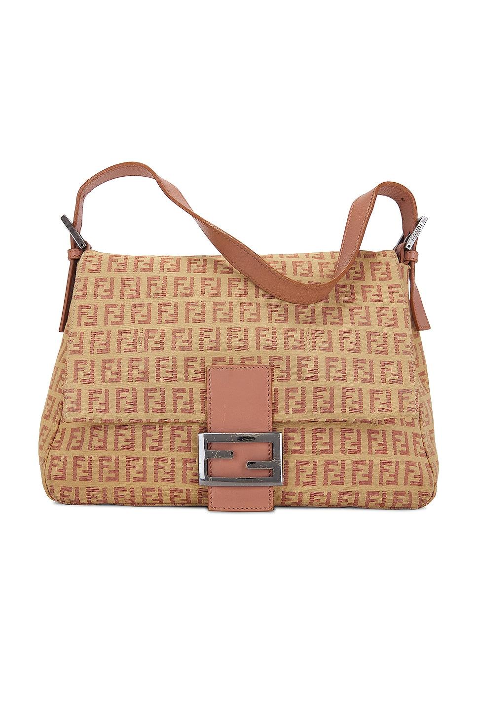 fendi zucca mama baguette shoulder bag