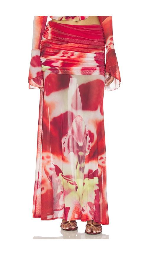 feners susurro skirt in red.