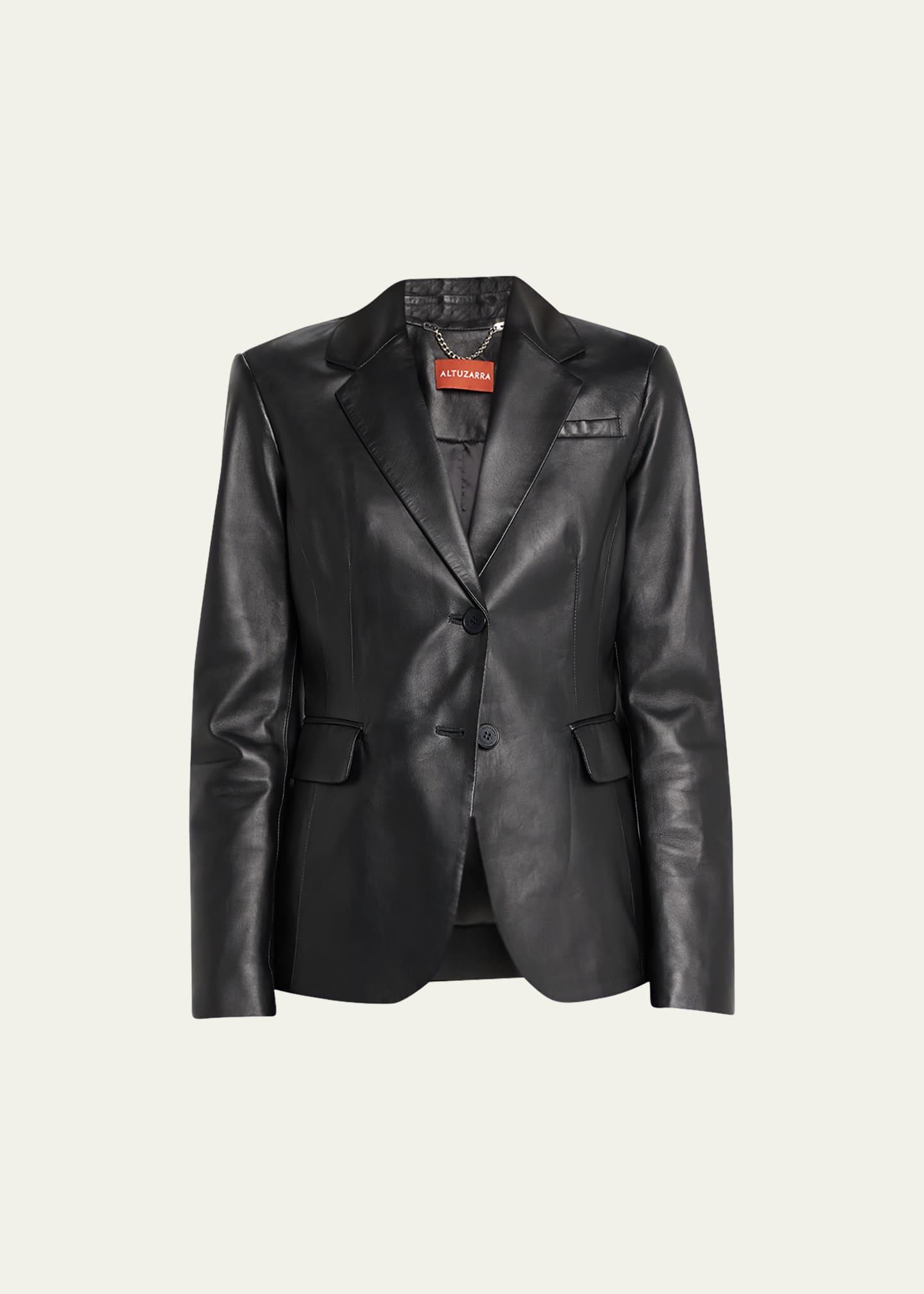 fenice tailored leather jacket