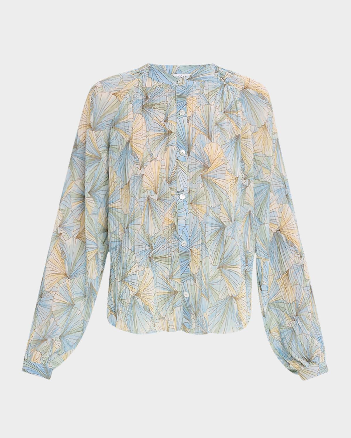 fennel button-front blouse