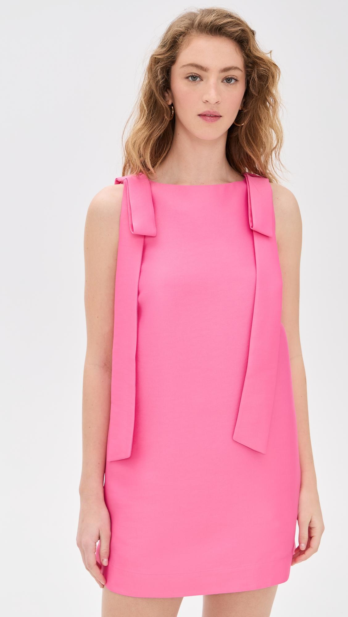 fern bow tie mini dress