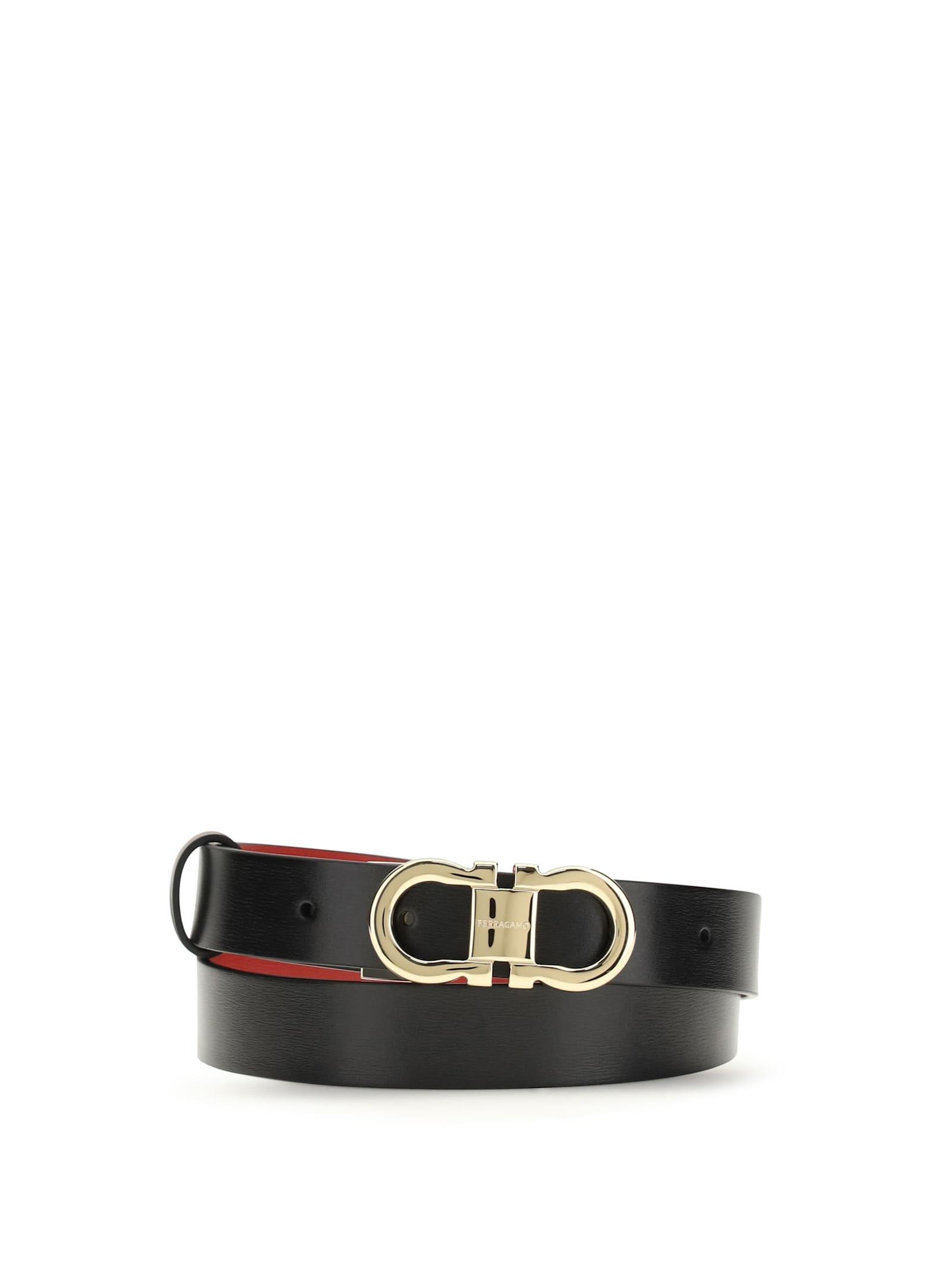 ferragamo adjustable and reversible gancini belt