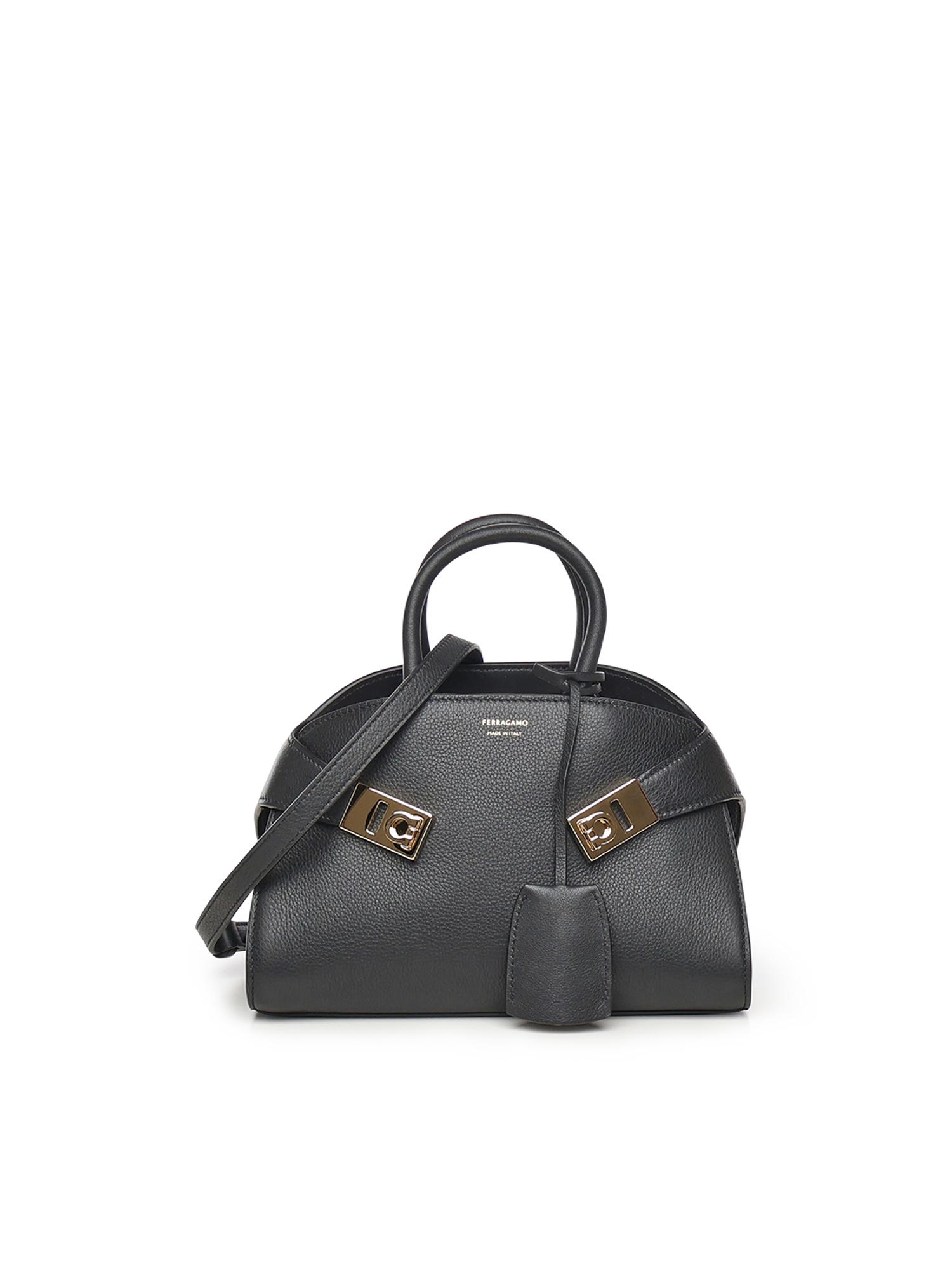 ferragamo bags black calfskin - women