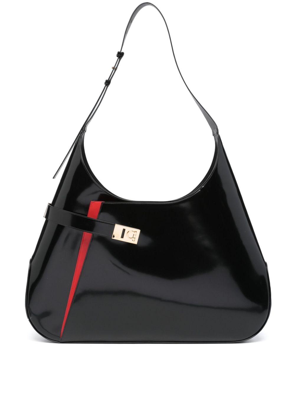ferragamo bags black outer: leather - women