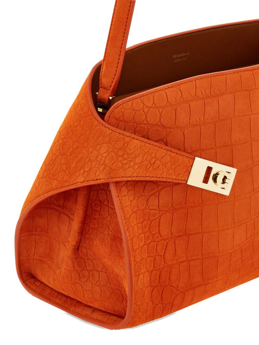 ferragamo bags orange outer: goat skin - women