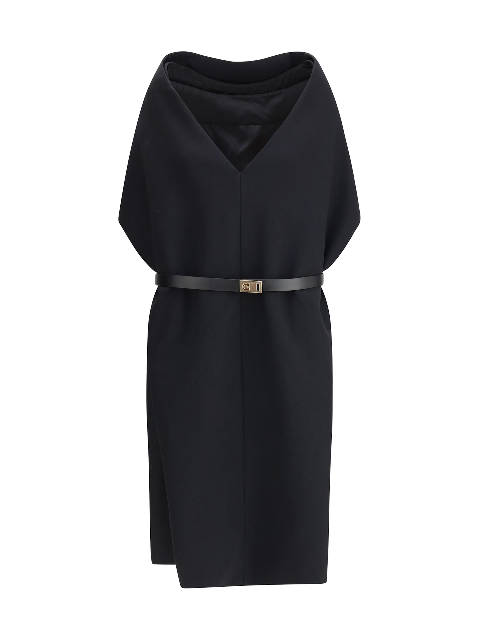 ferragamo belted midi dress