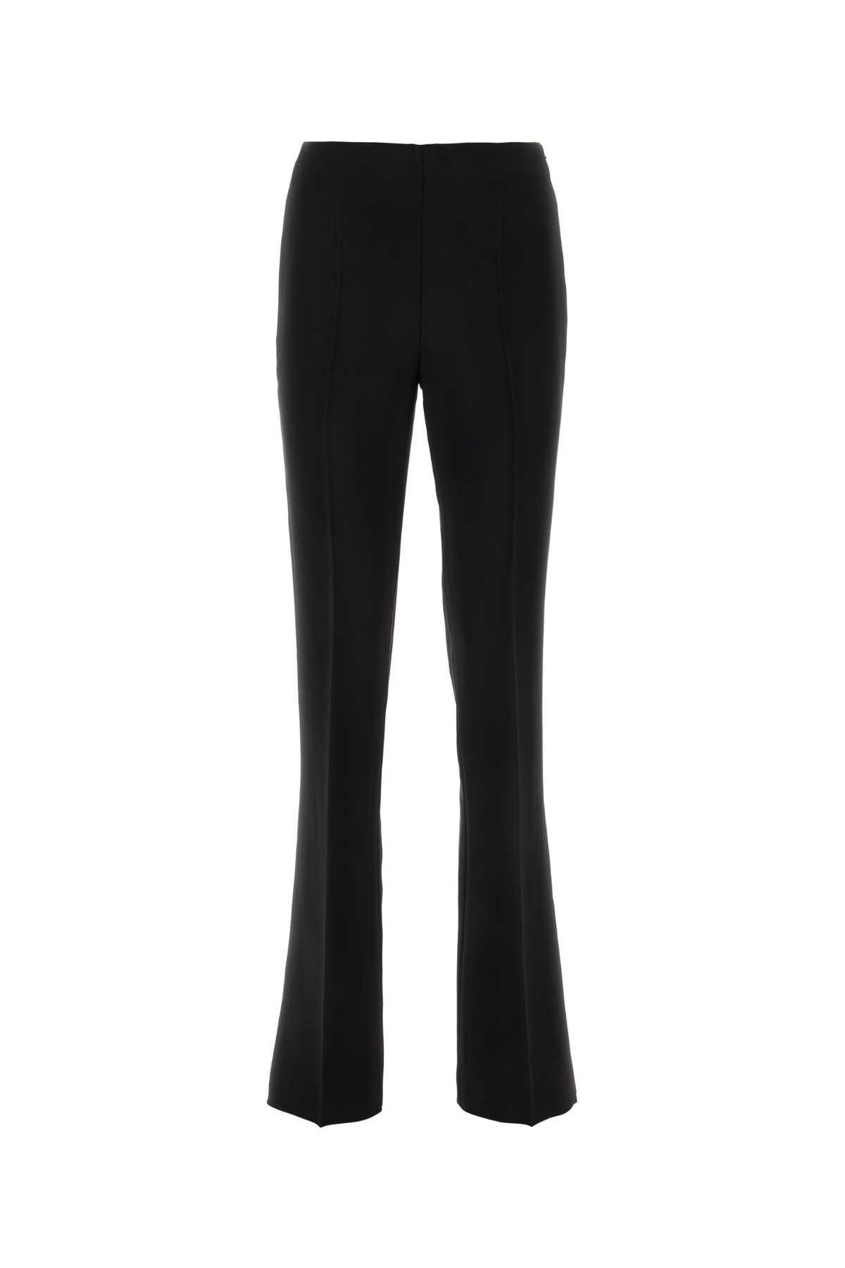 ferragamo black crepe pant