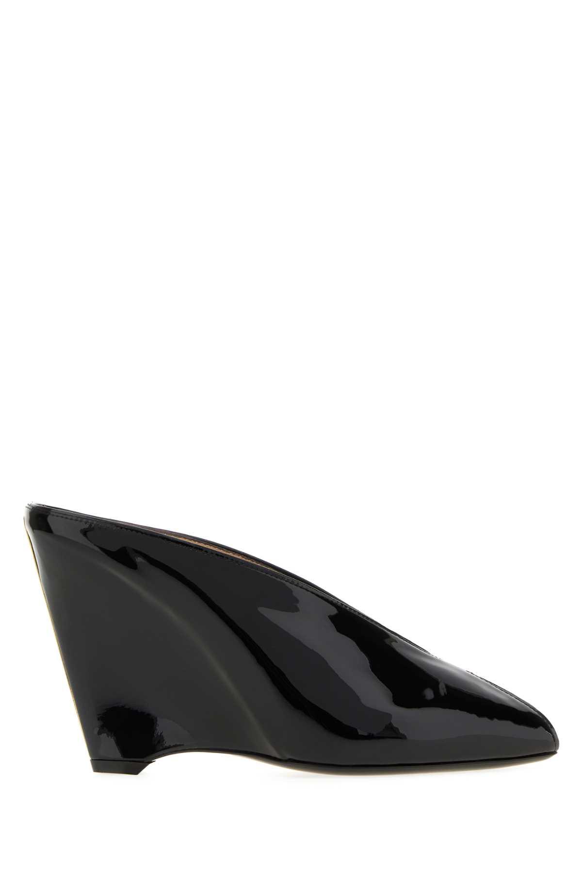 ferragamo black leather alicia mules