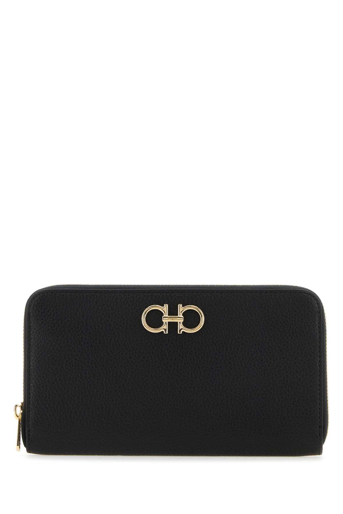 ferragamo black leather wallet