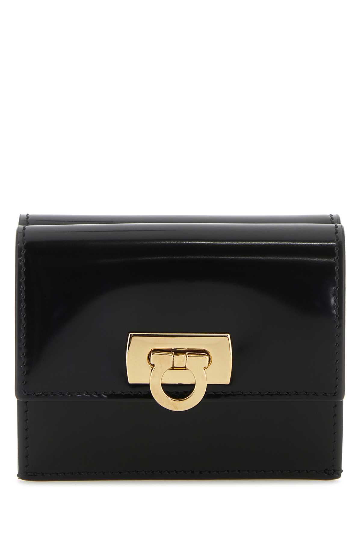 ferragamo black leather wallet