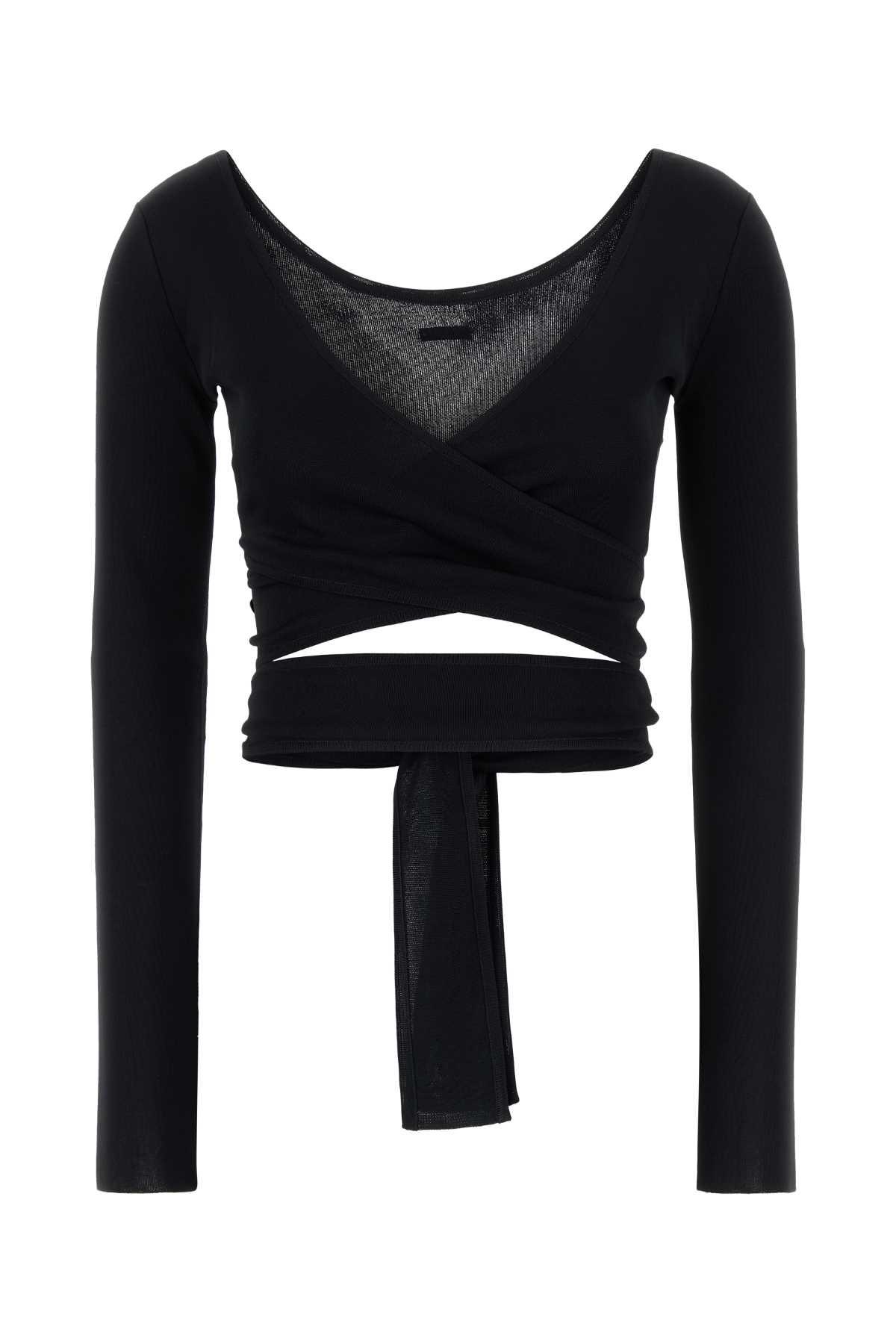 ferragamo black viscose cardigan