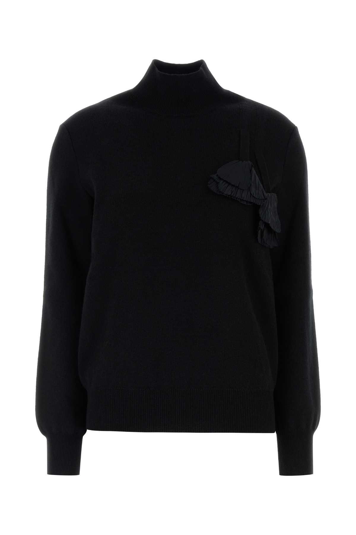 ferragamo black wool blend sweater