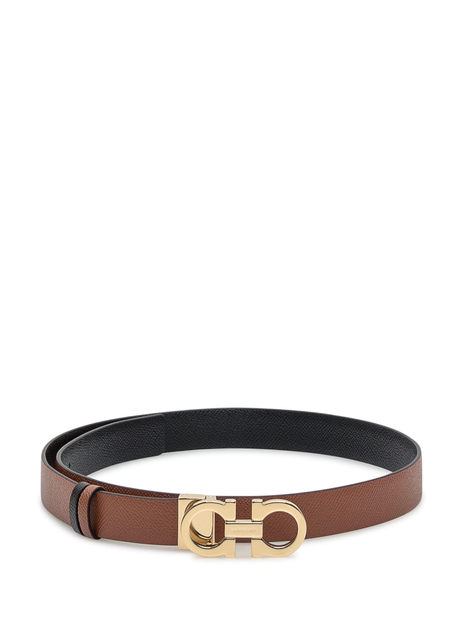 ferragamo brown leather belt