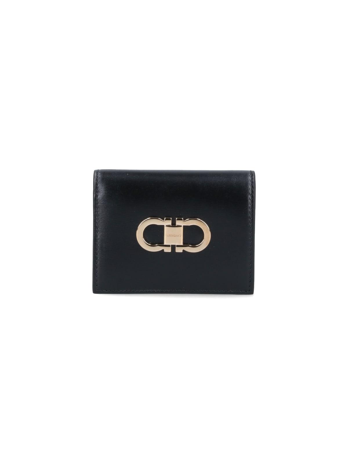 ferragamo compact wallet gancini