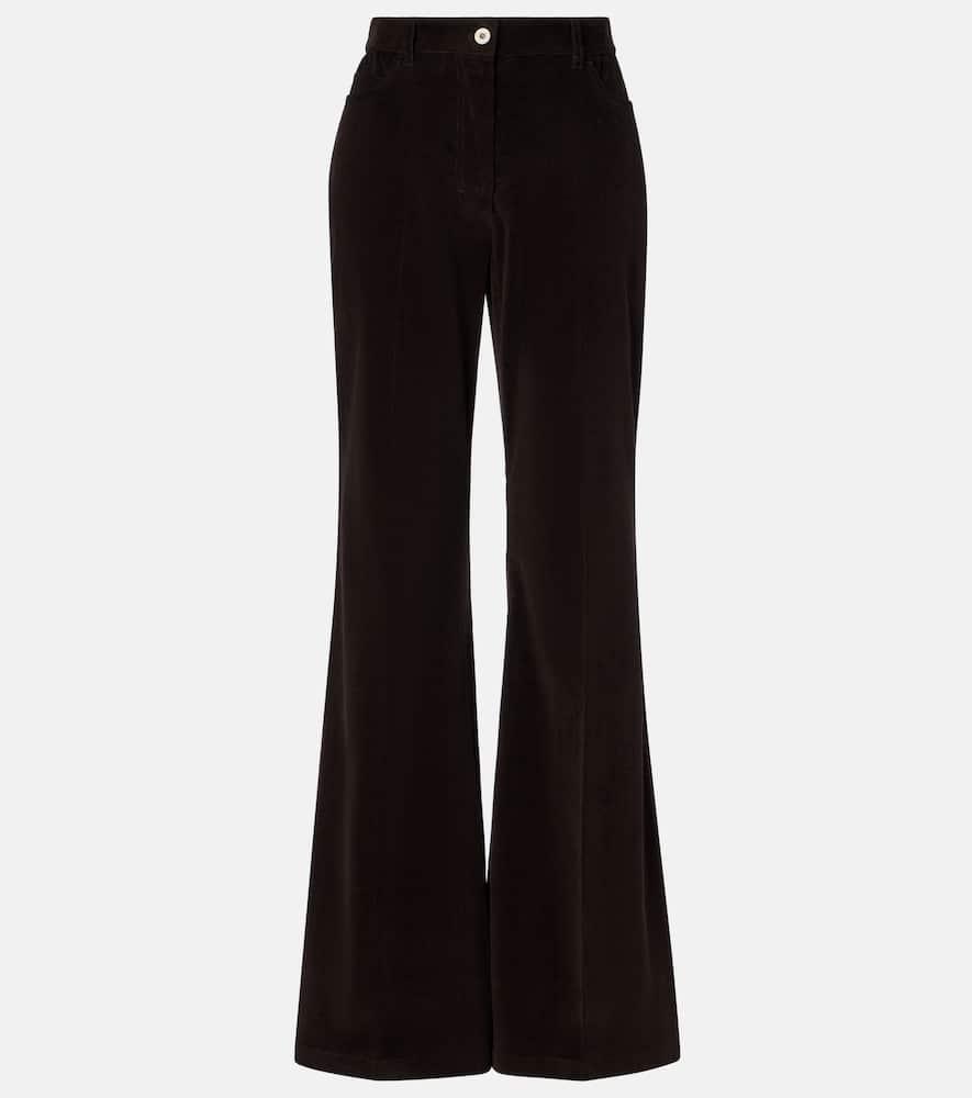 ferragamo cotton corduroy flared pants