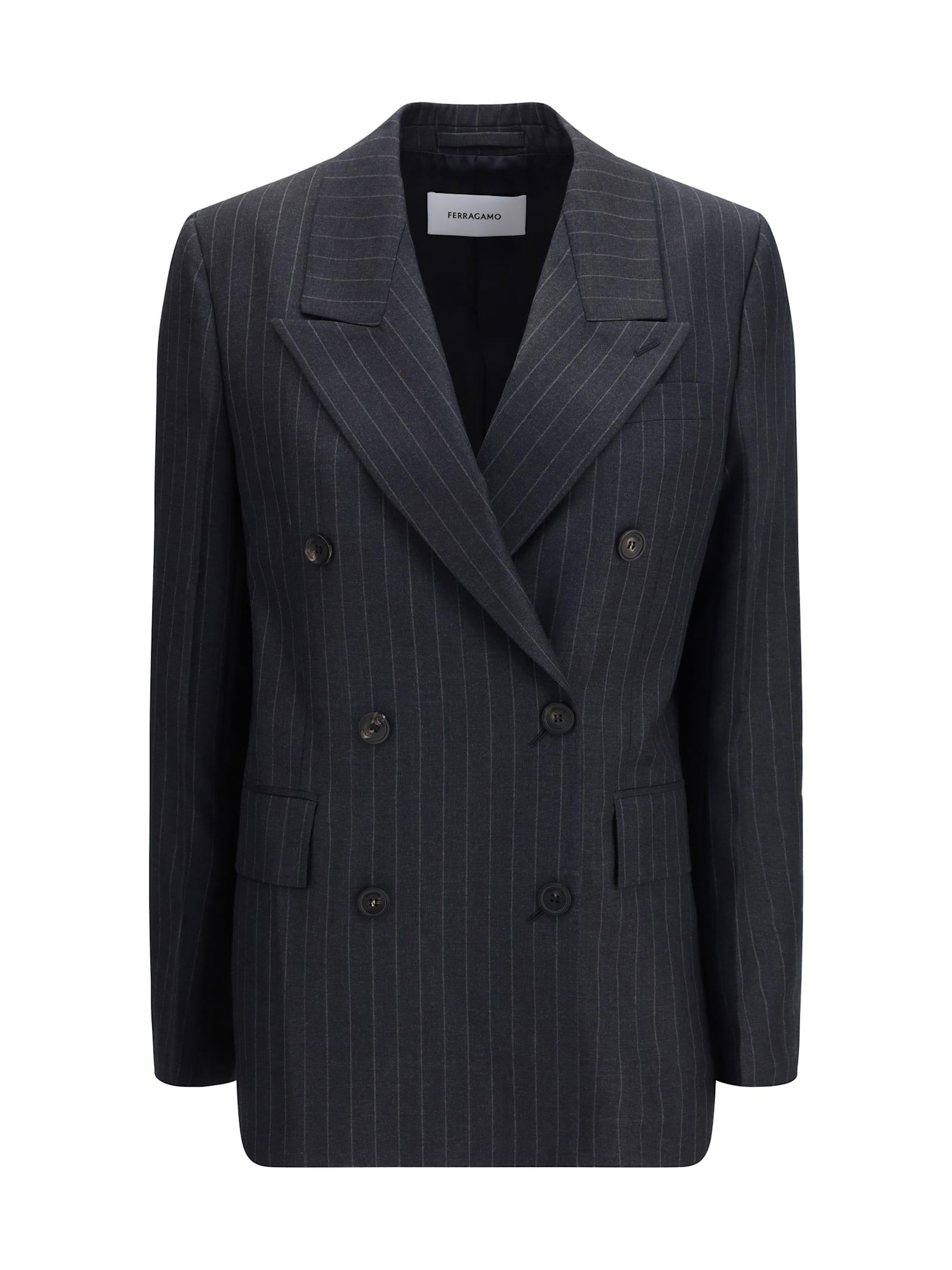 ferragamo double-breasted pinstripe blazer