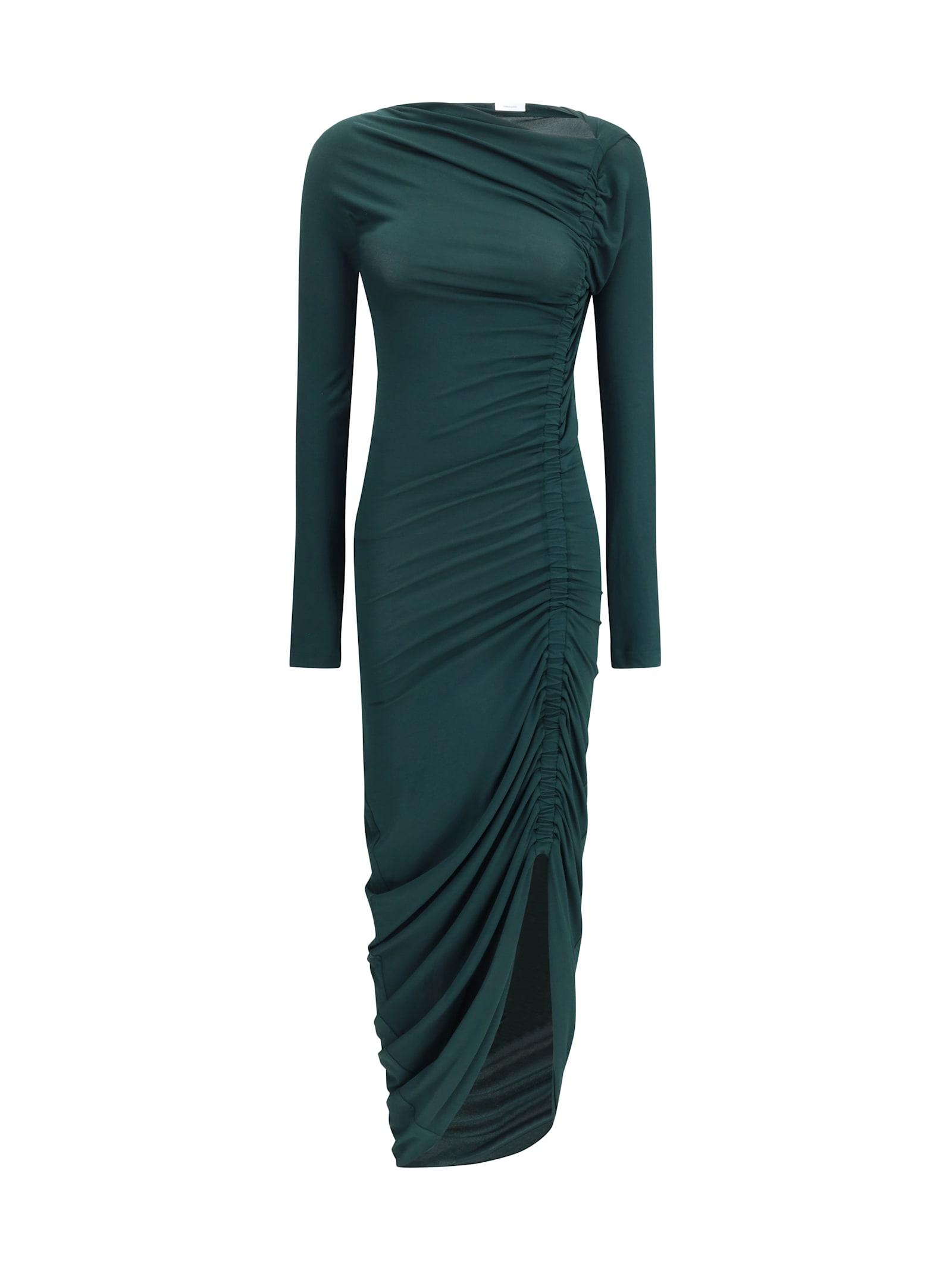 ferragamo draped midi dress