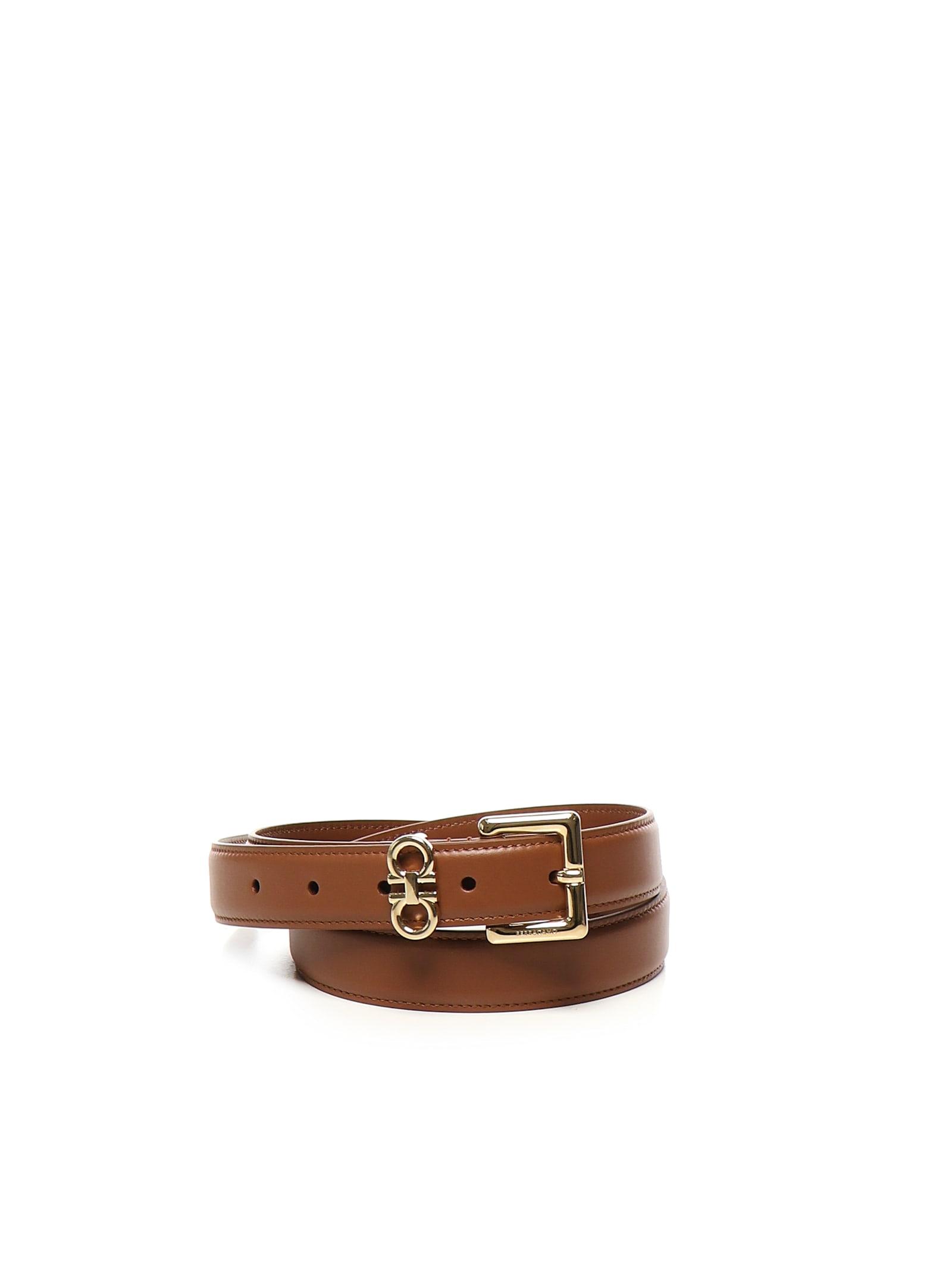 ferragamo fixed belt with double hooks