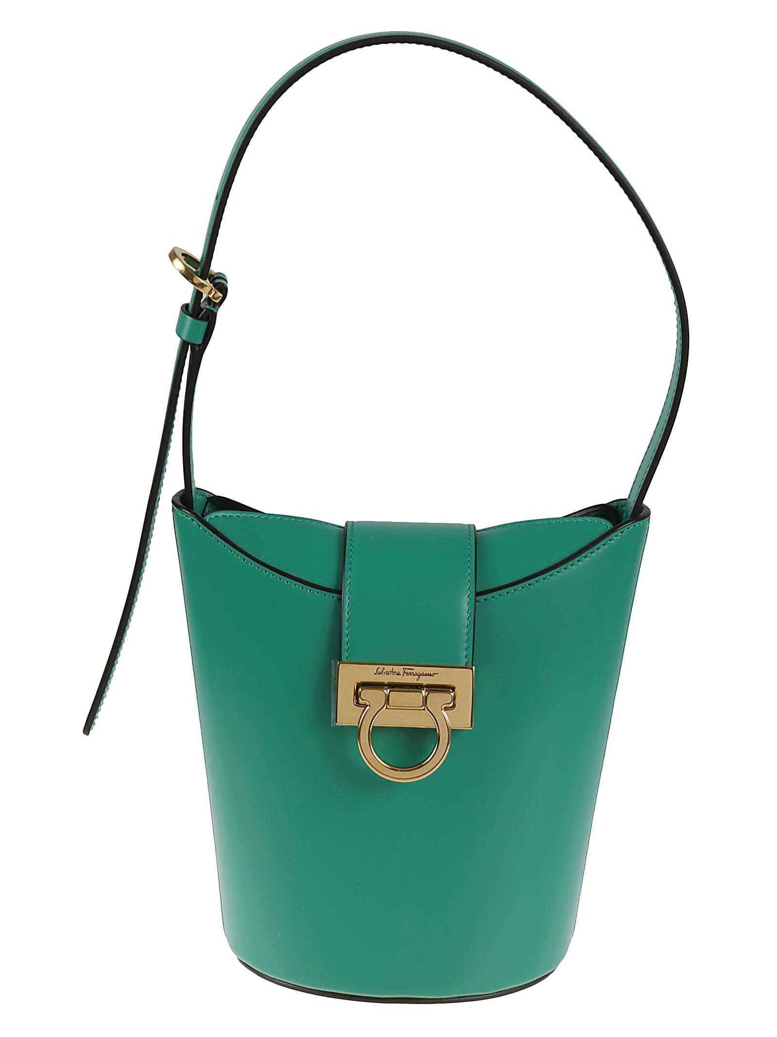 ferragamo flap lock shoulder bag