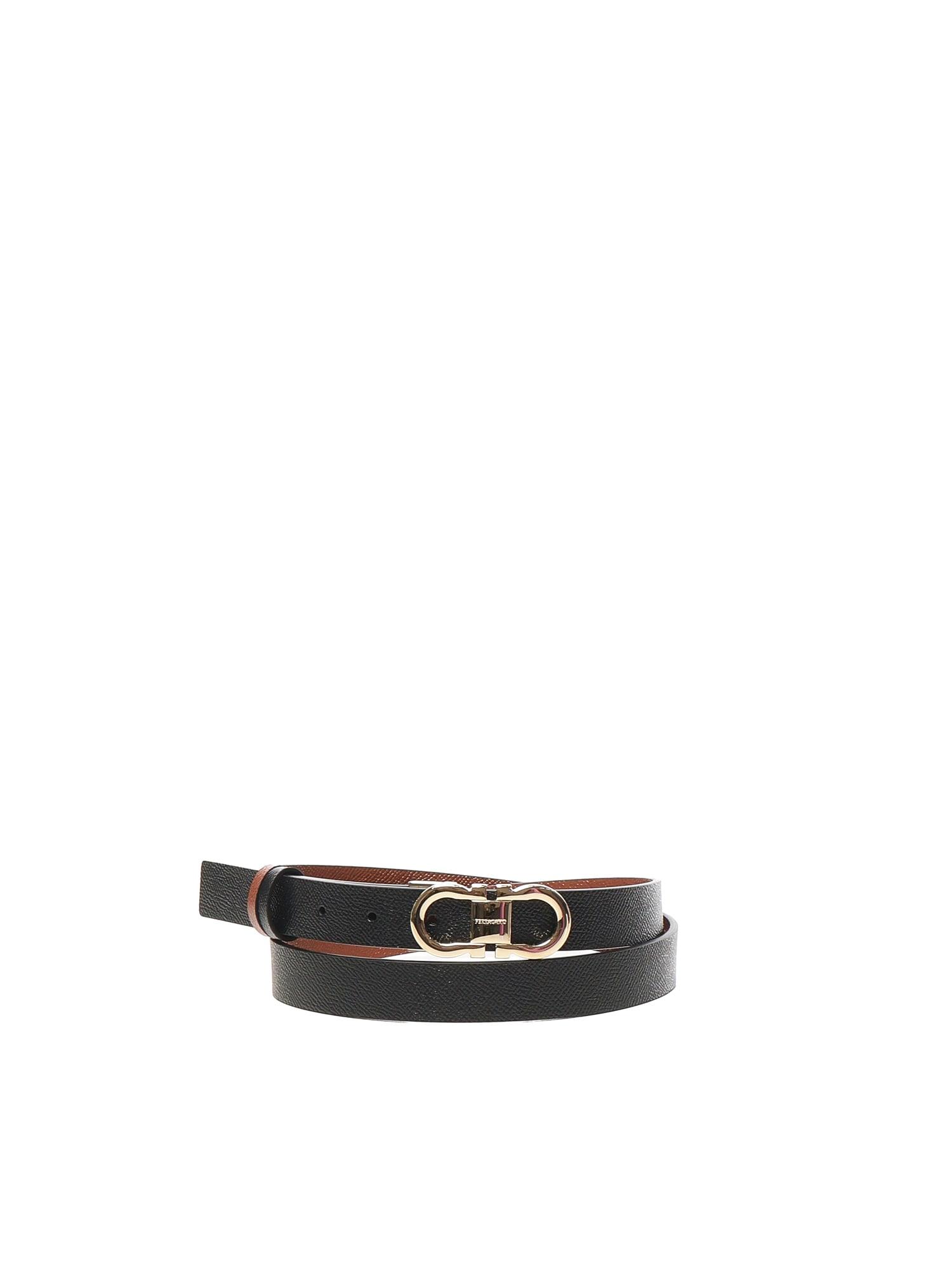 ferragamo gancini adjustable and reversible belt