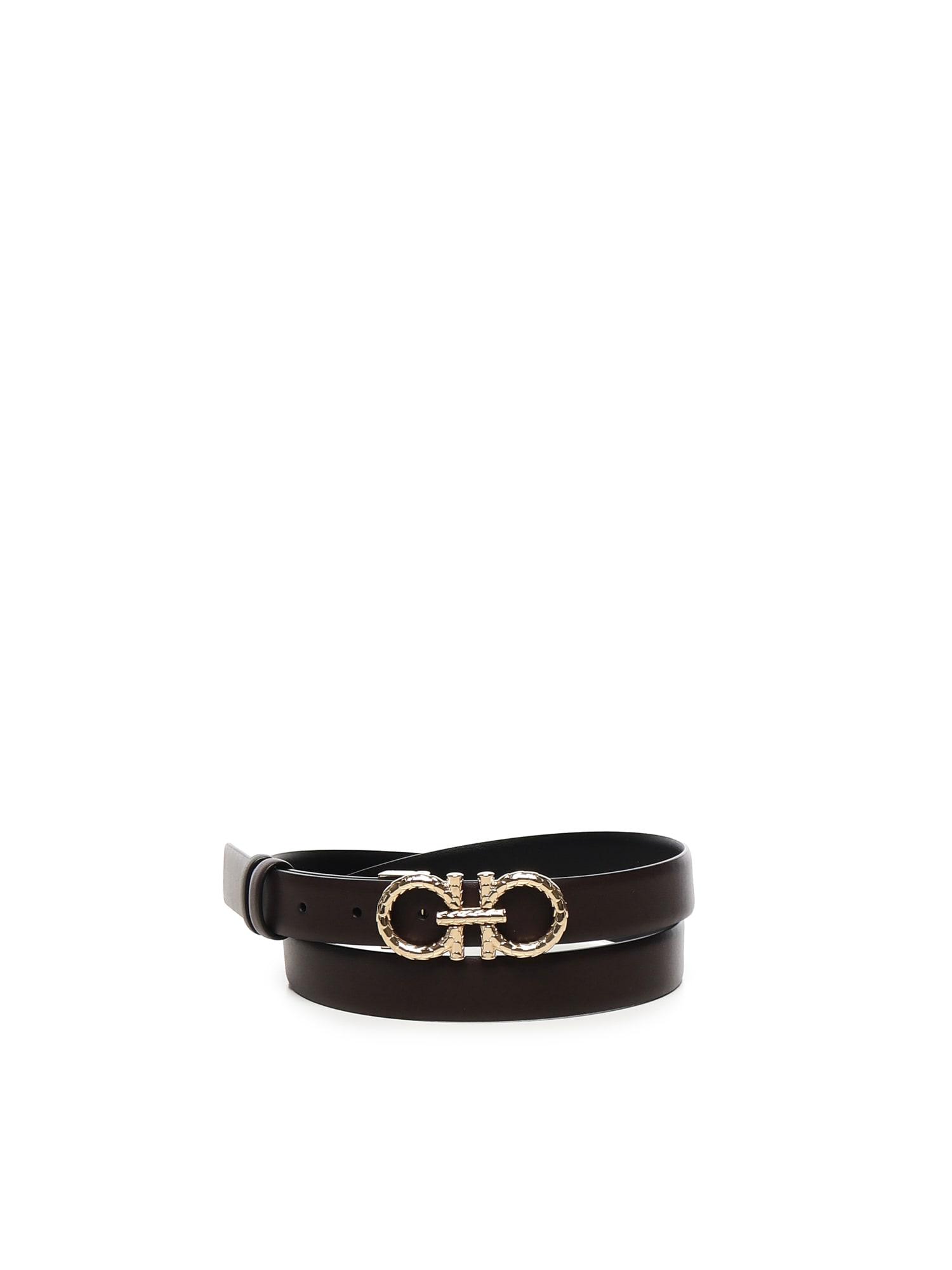 ferragamo gancini adjustable and reversible belt