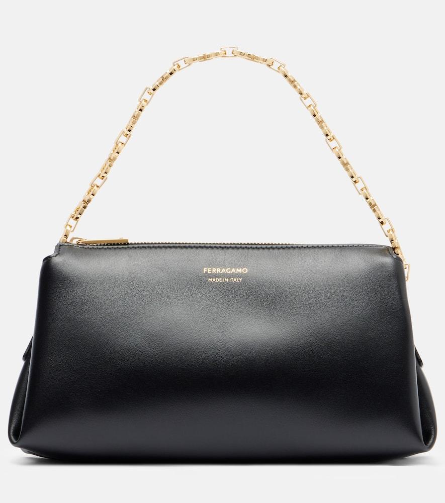 ferragamo gancini mini leather shoulder bag