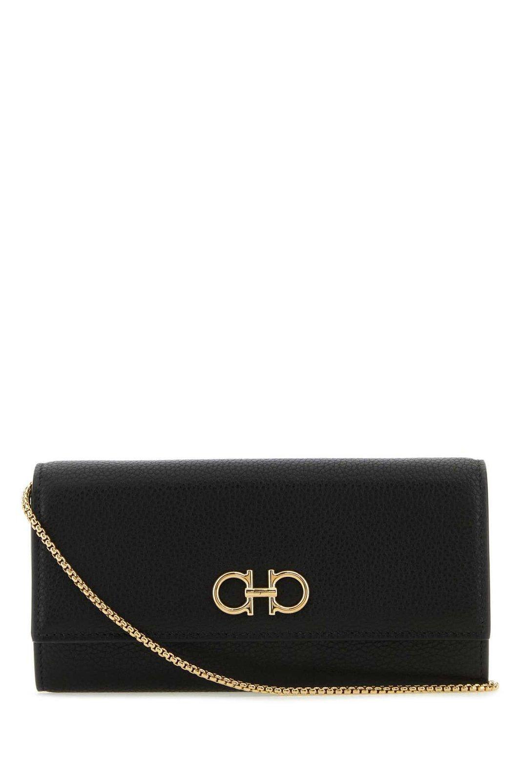 ferragamo gancini-plaque fold-over wallet