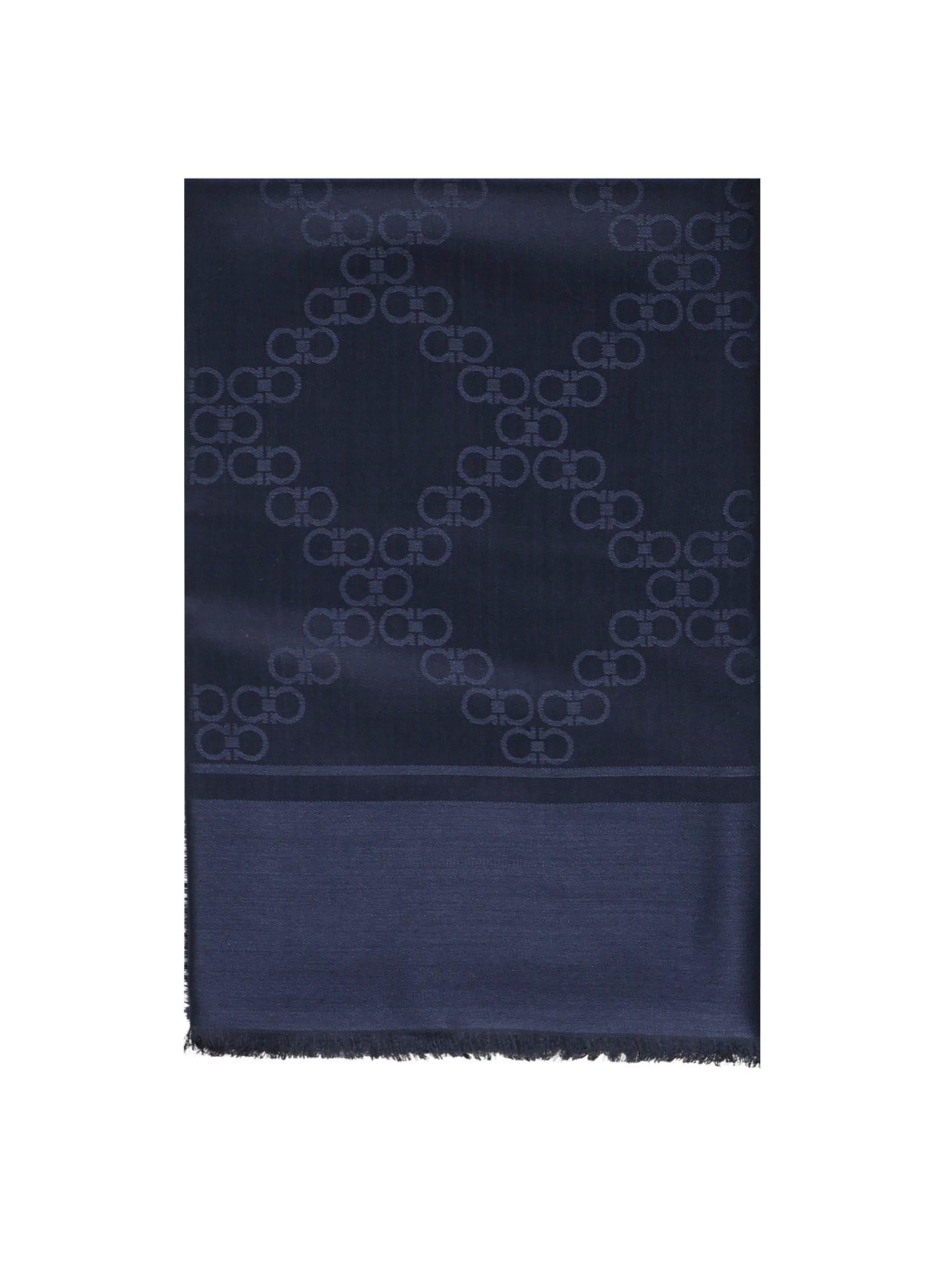 ferragamo gancini silk and wool stole
