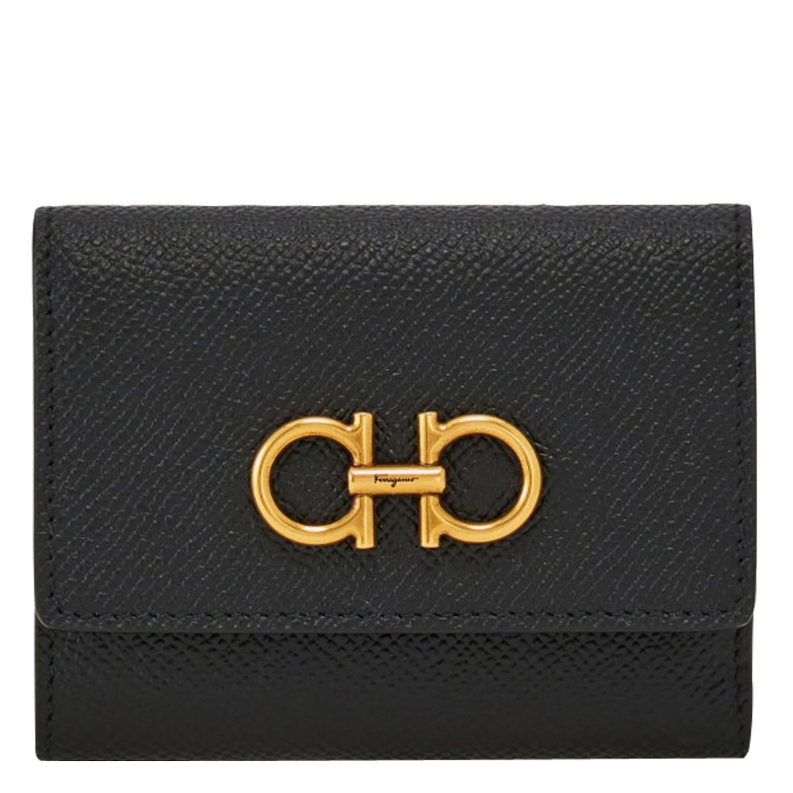 ferragamo gancini trifold wallet