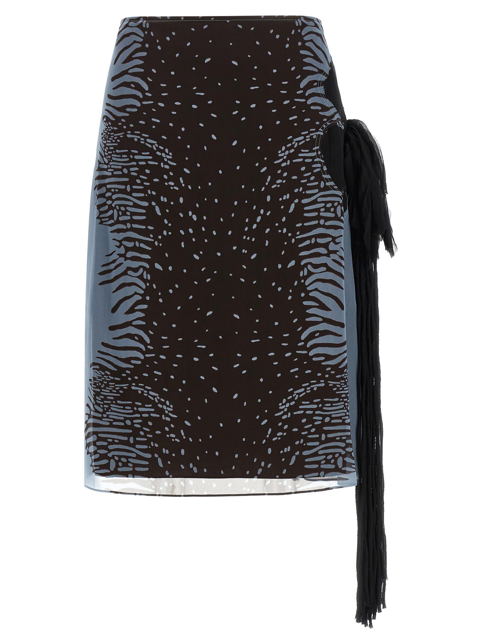 ferragamo georgette skirt