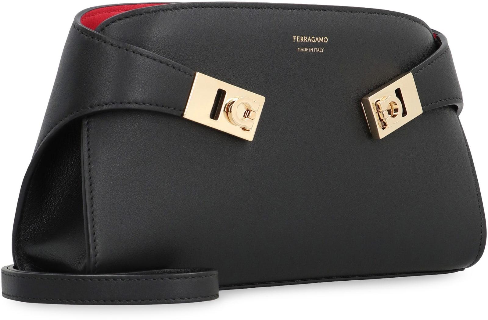 ferragamo hug leather crossbody bag