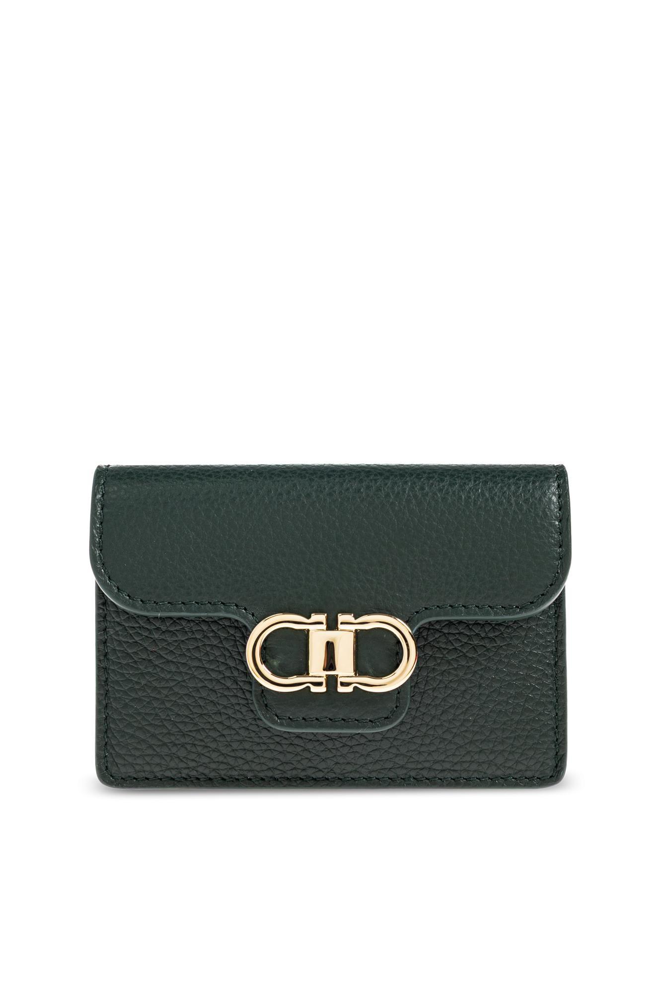 ferragamo leather card holder
