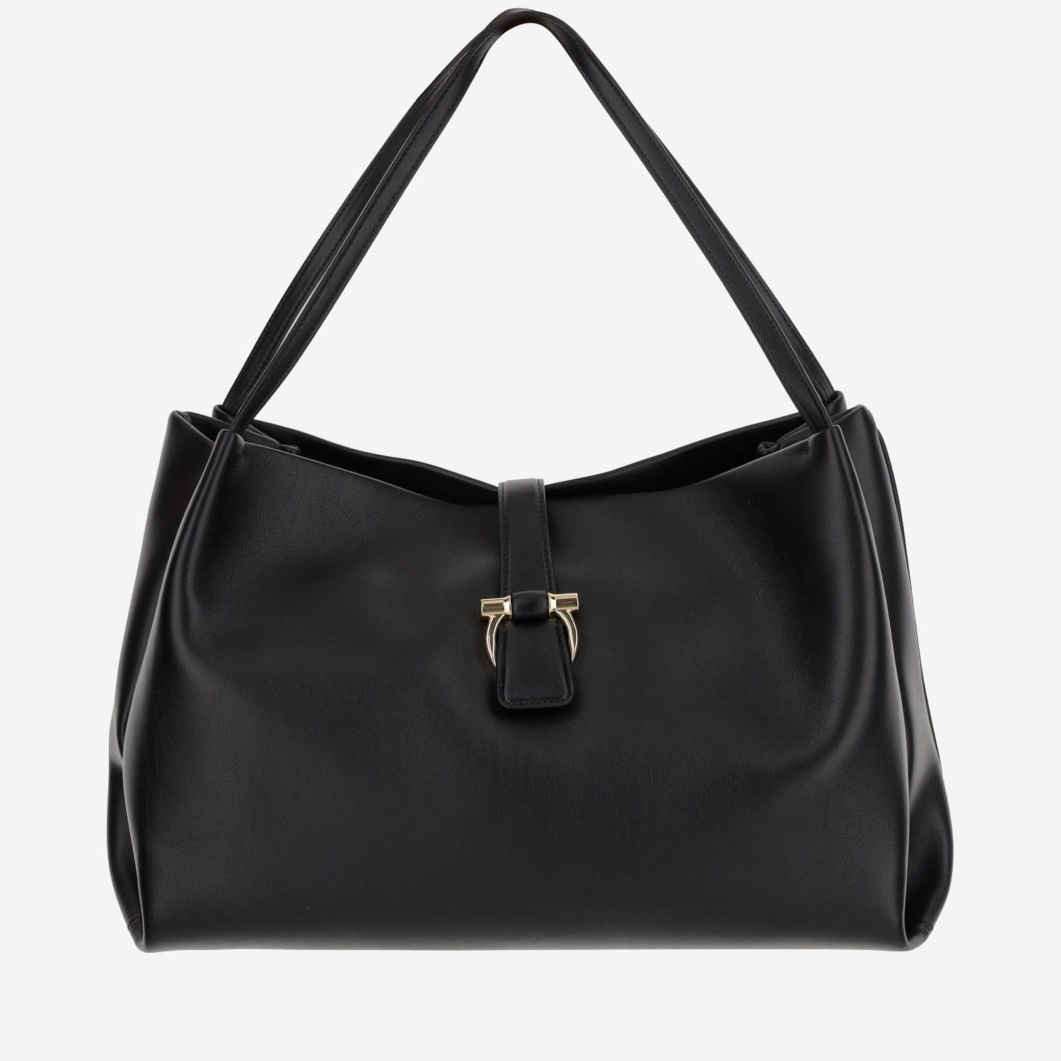 ferragamo leather shoulder bag