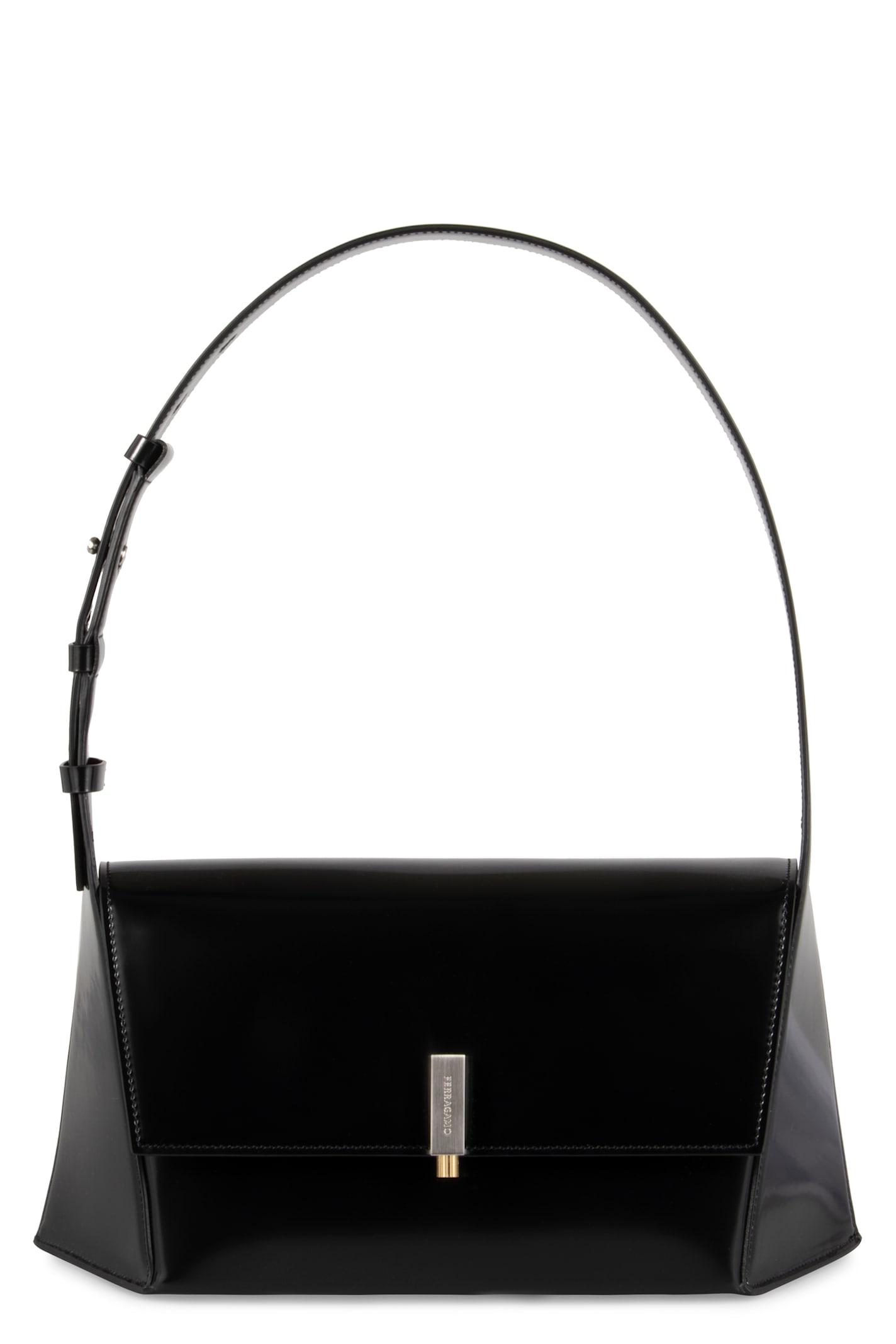 ferragamo leather shoulder bag