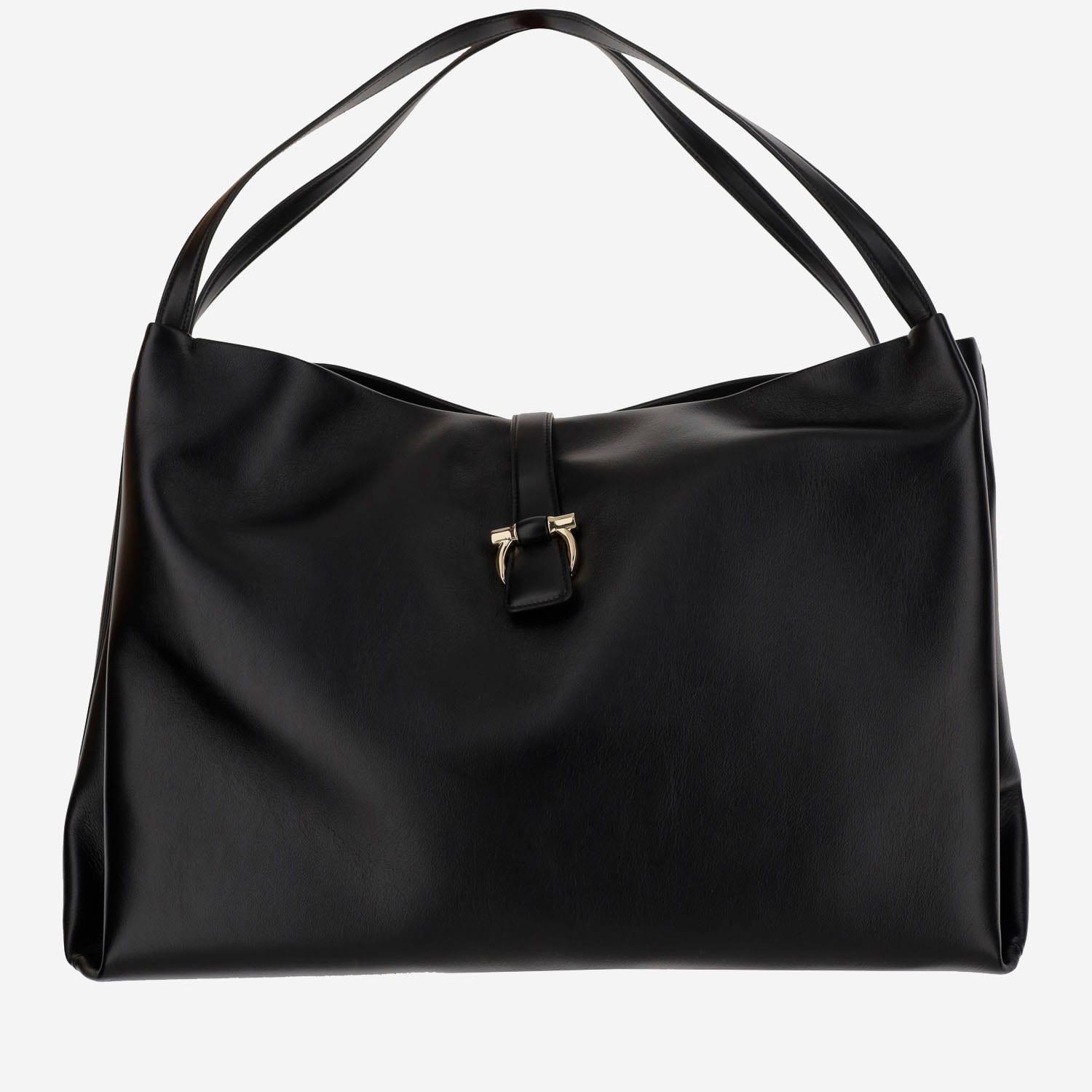 ferragamo leather shoulder bag