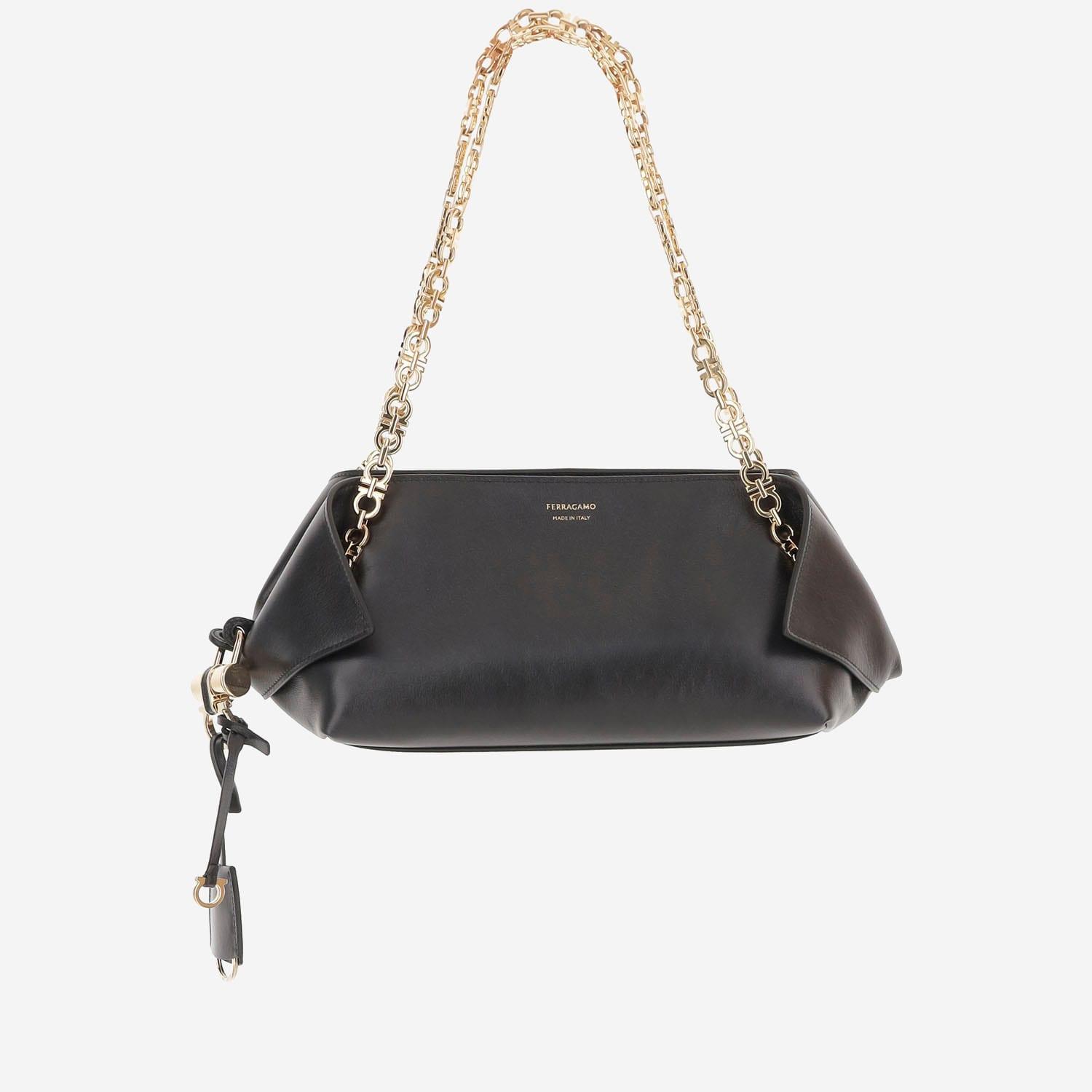 ferragamo leather shoulder bag