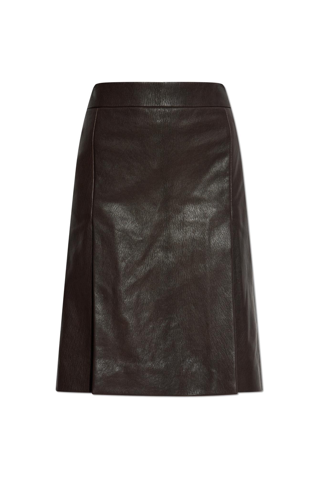ferragamo leather skirt