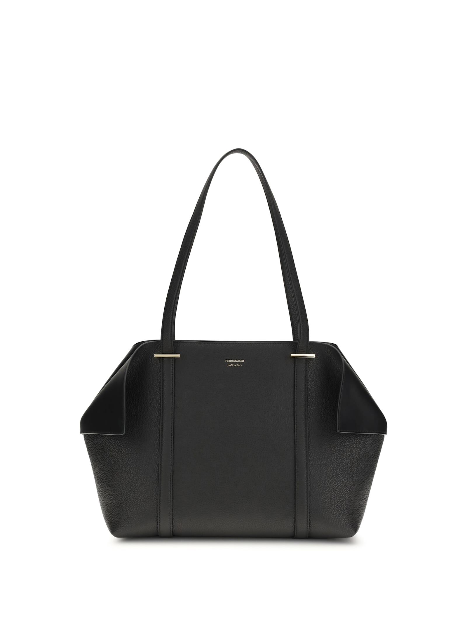 ferragamo leather tote bag