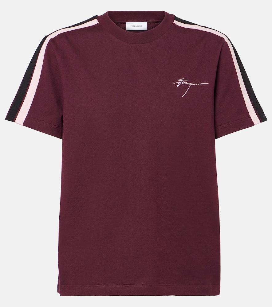 ferragamo logo cotton jersey t