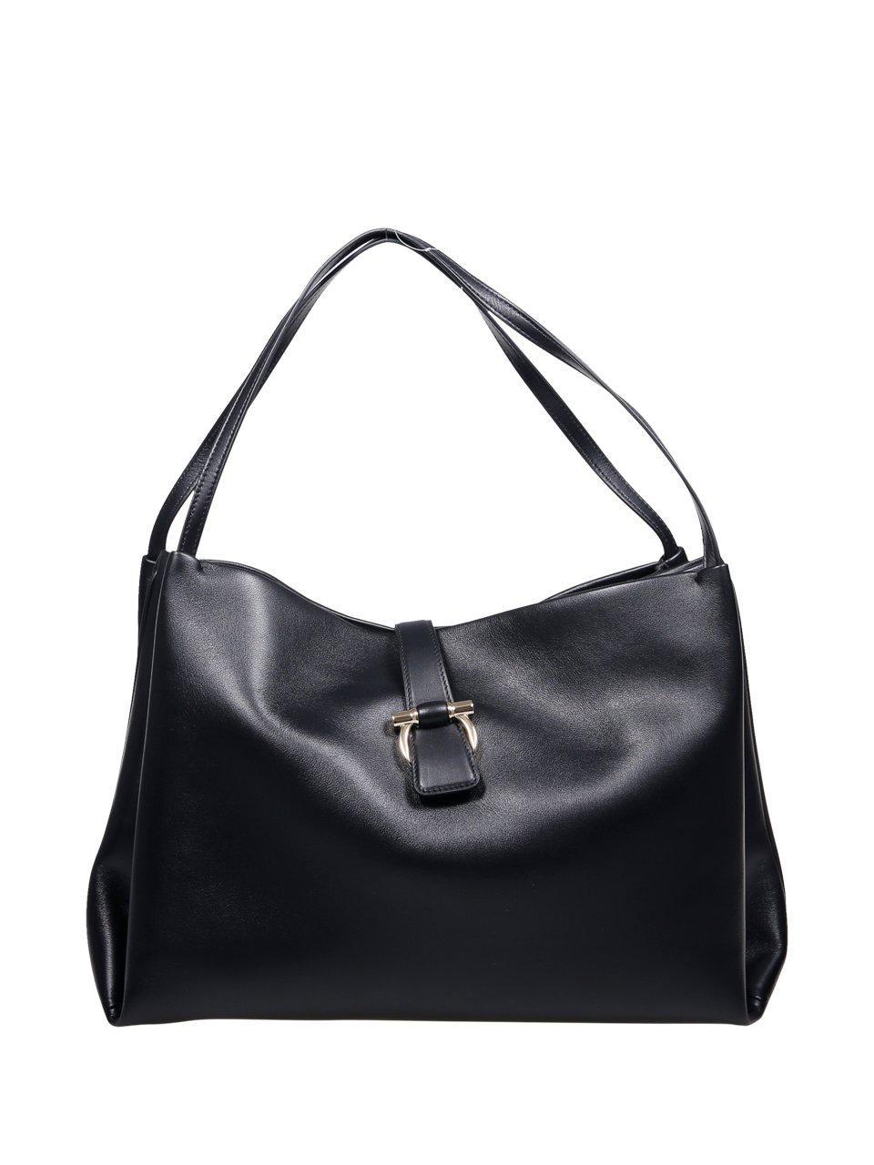 ferragamo logo printed tote bag