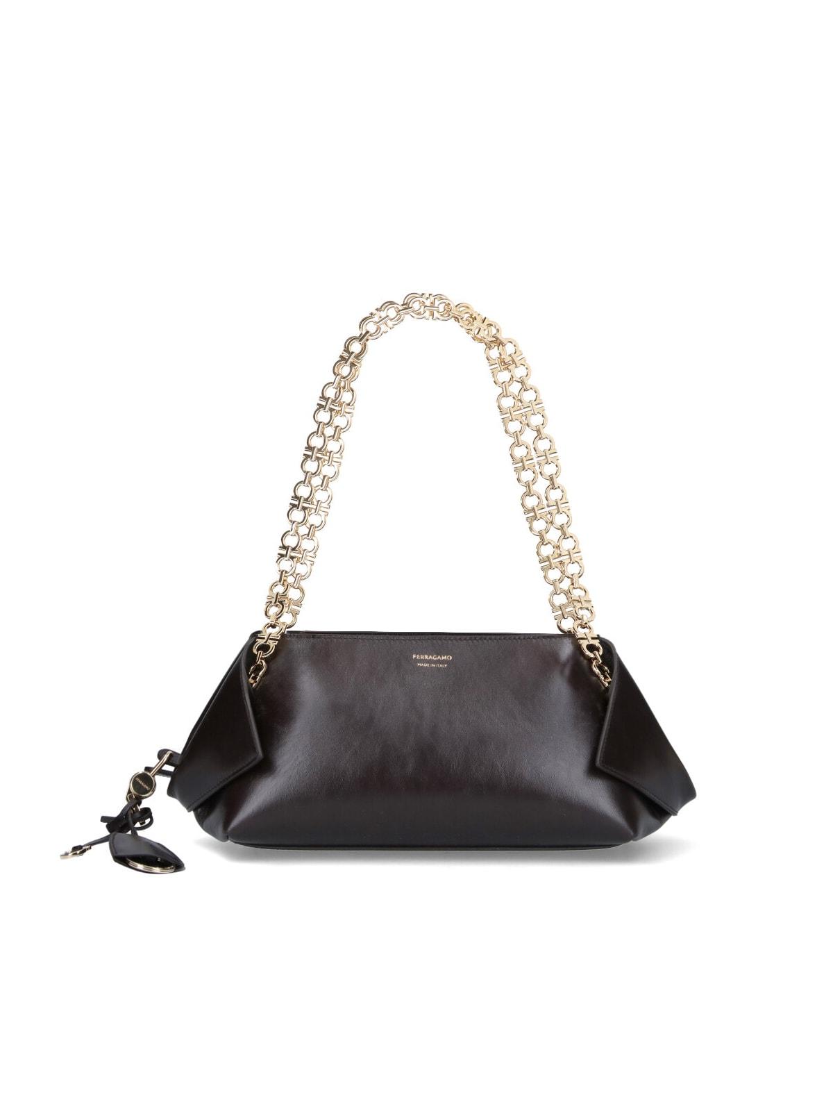 ferragamo logo shoulder bag